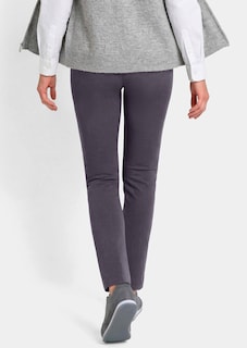 Pantalon en bengaline LOUISA. Coupe ajustée. Intérieur légèrement molletonné. thumbnail 3