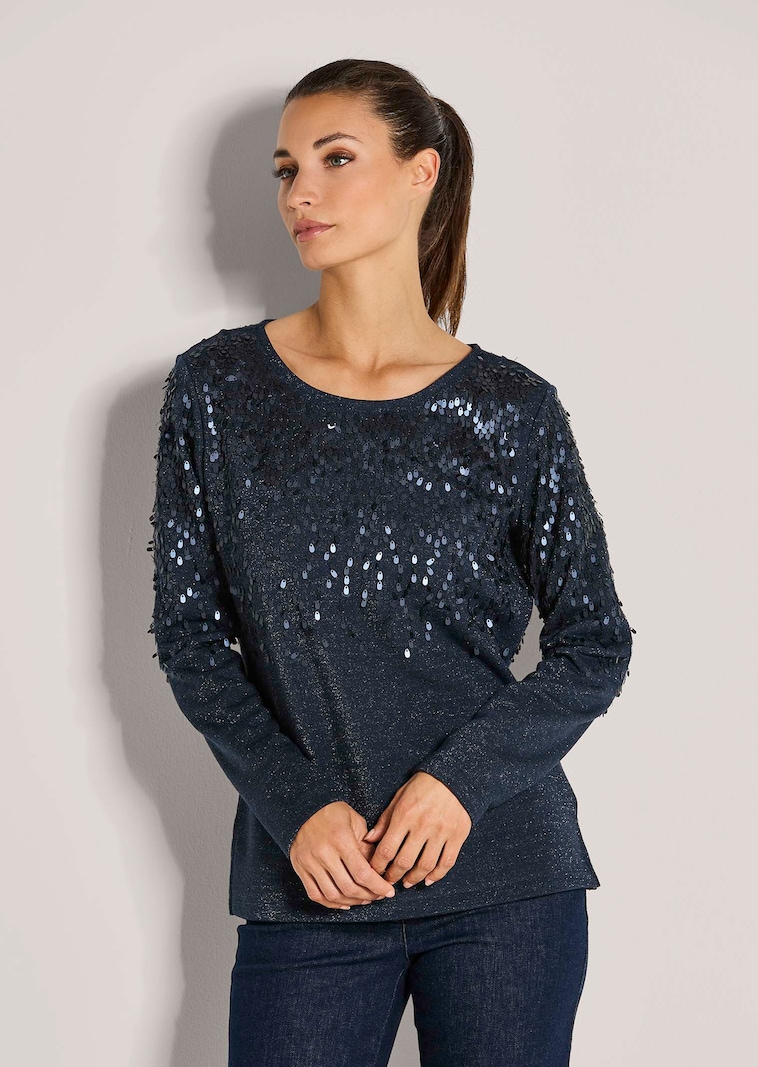 Sweatshirt mit Glanz-Effekt