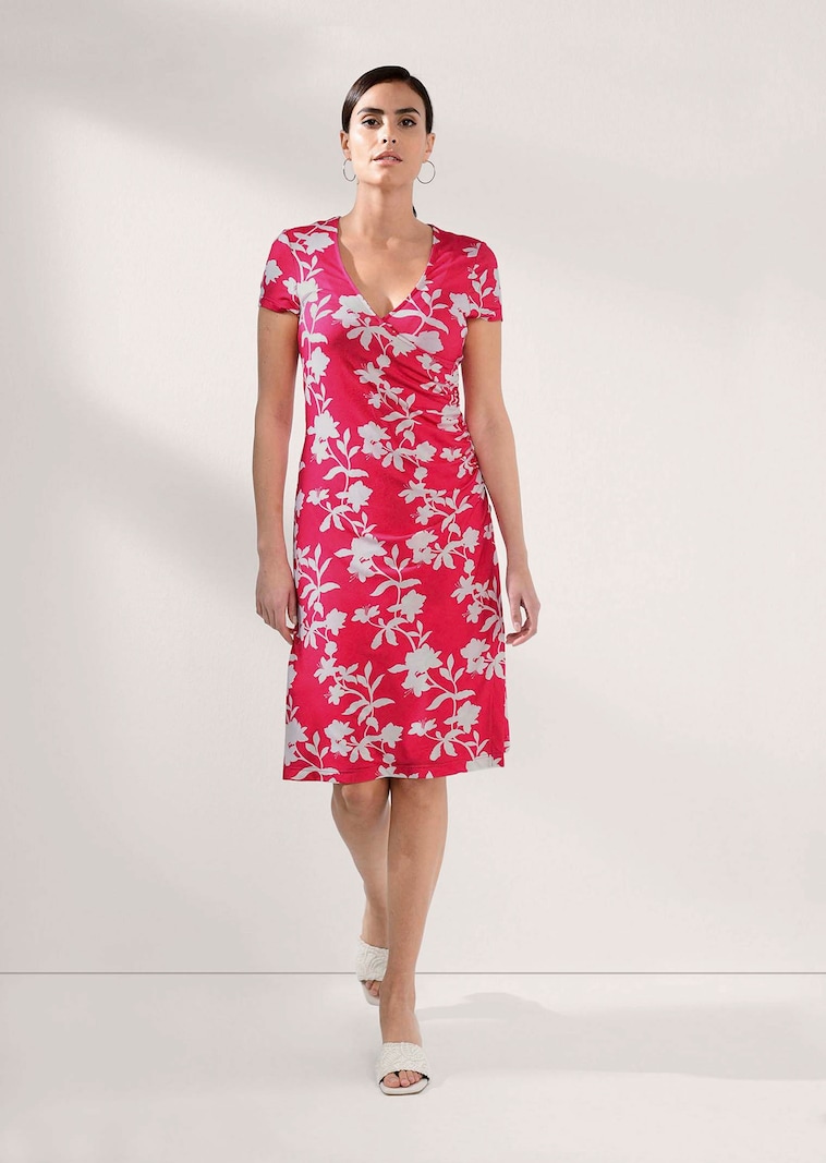 Jerseykleid mit Raffung