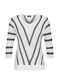 Feinstrickpullover mit maritimen Streifen thumbnail 6