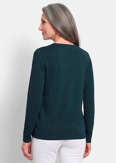 Pullover met een V-hals van COTTAMIRA thumbnail 3
