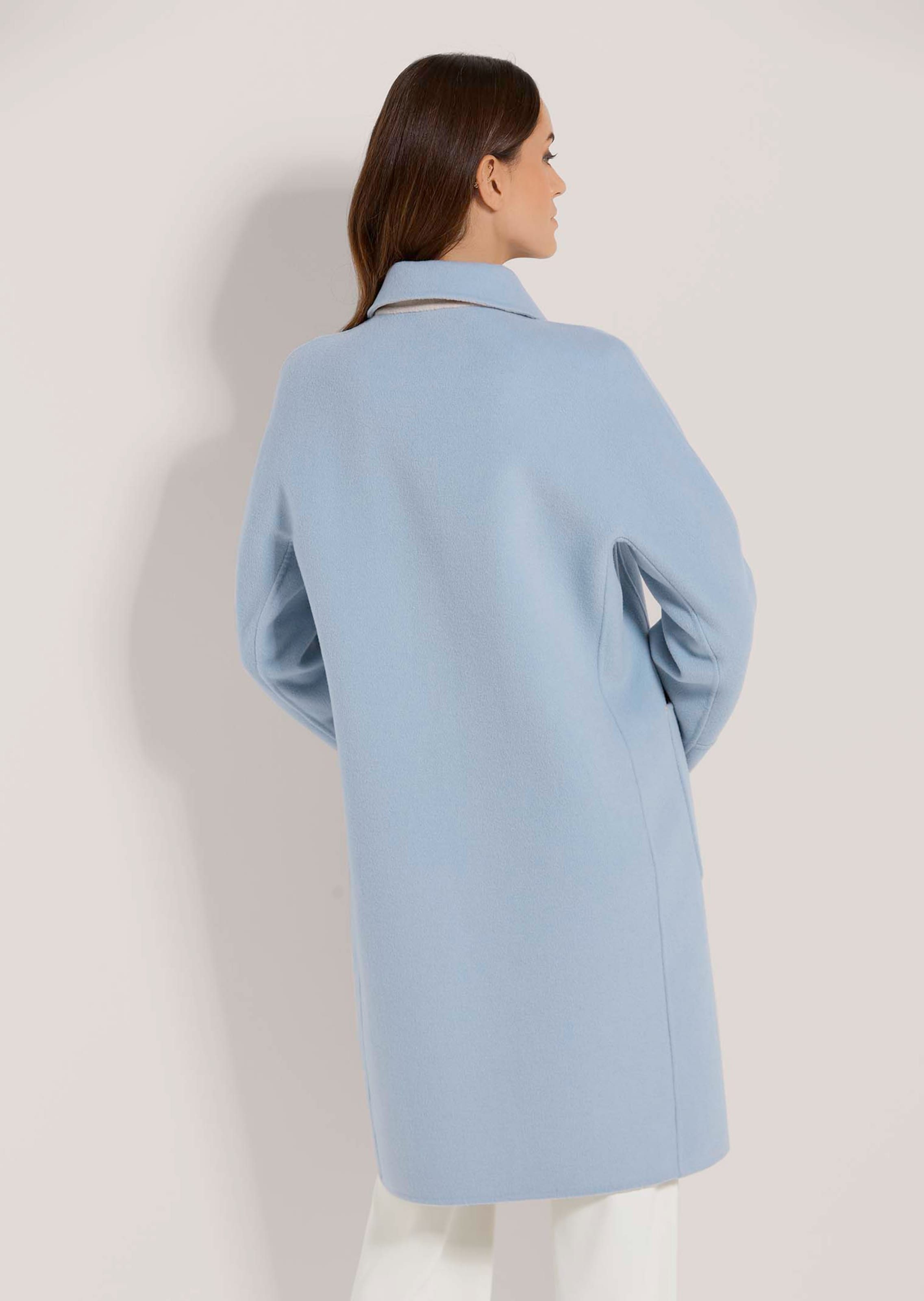 Double-face coat in light blue / light | MADELEINE Fashion