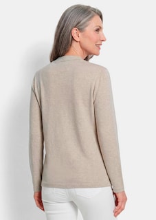 Shirt met lange mouwen en opstaande kraag, van katoen thumbnail 3