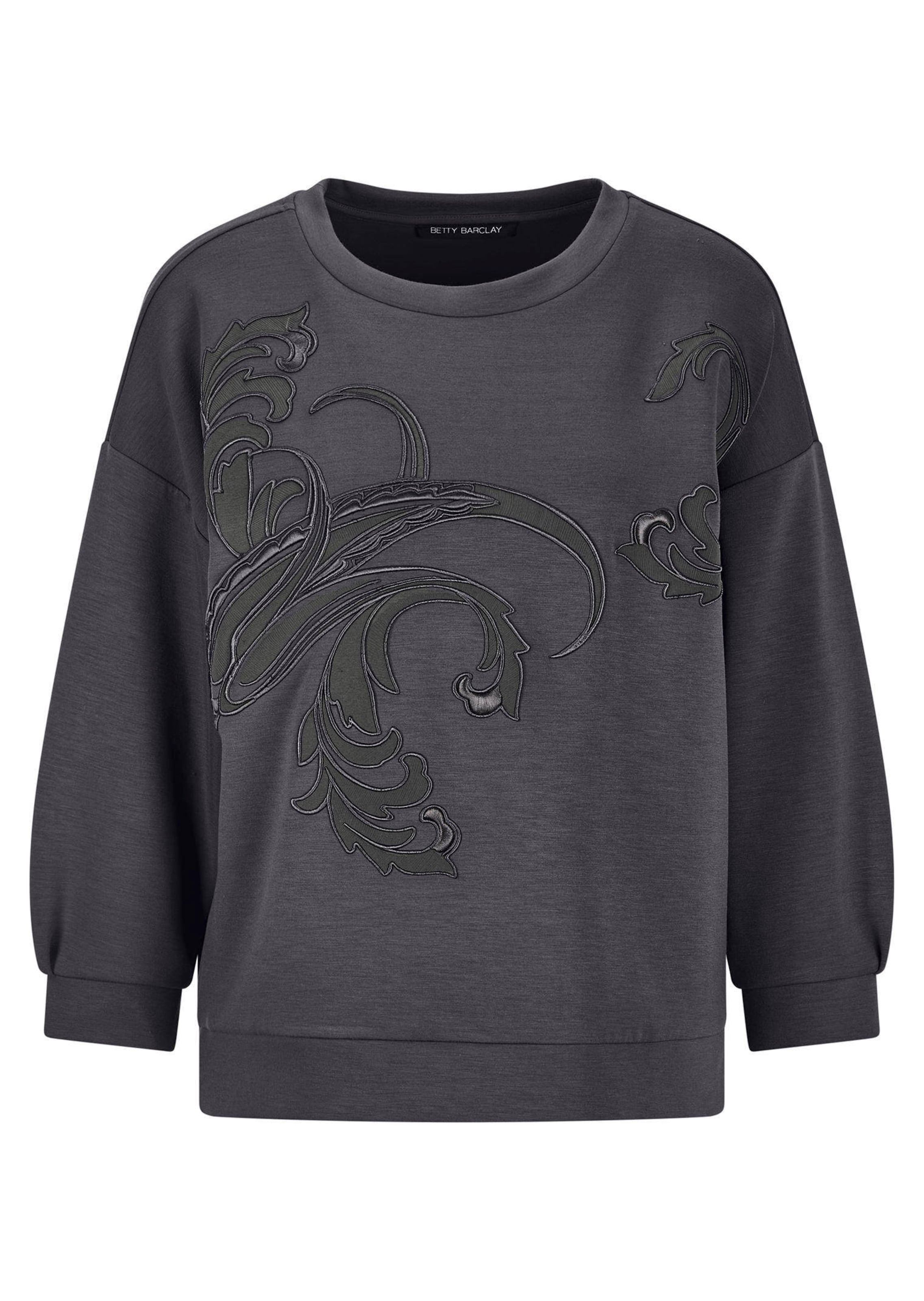 Sweat-shirt agrémenté de broderie florale