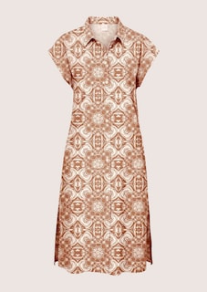 Gemustertes Hemdblusenkleid aus Viskose thumbnail 7