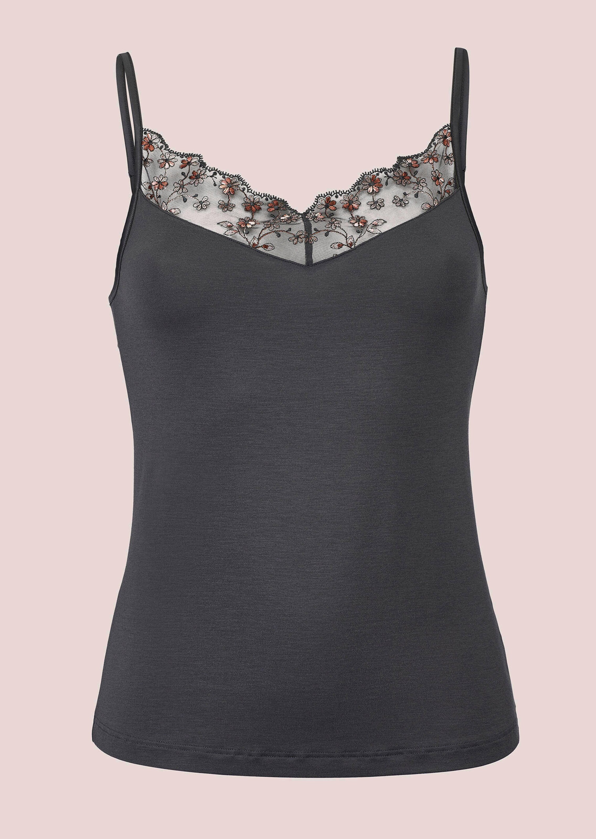 Hemdchen mit Spaghettiträgern aus Satin