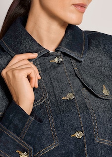 Jeansjacke mit dunkler Waschung thumbnail 5