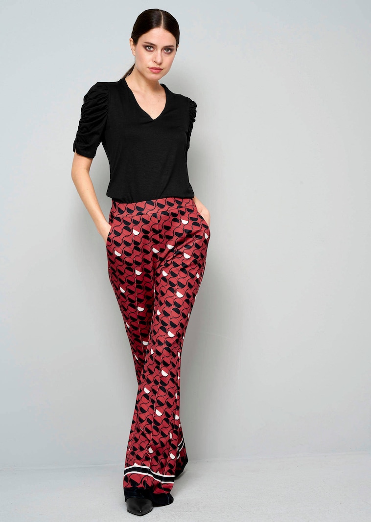 Druckhose mit Bordüre