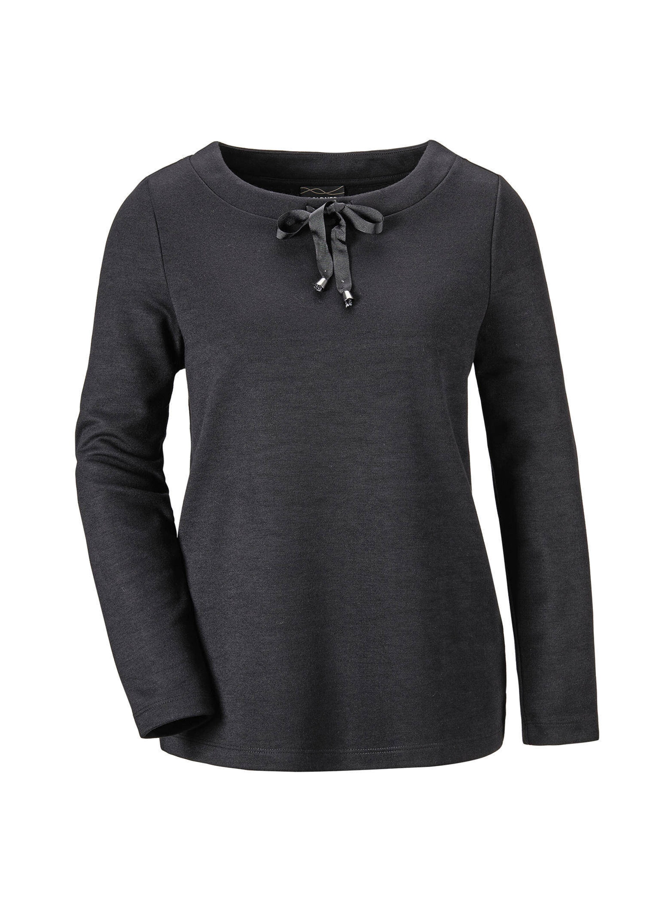 Sweatshirt mit halsfernen Kragen und Tunnelzug