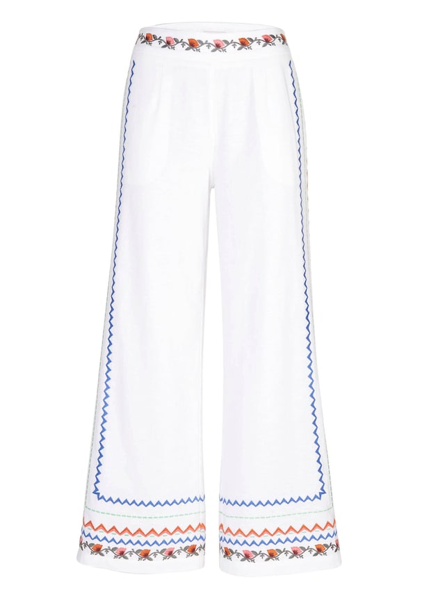 Strandhose mit bunter Stickerei 5