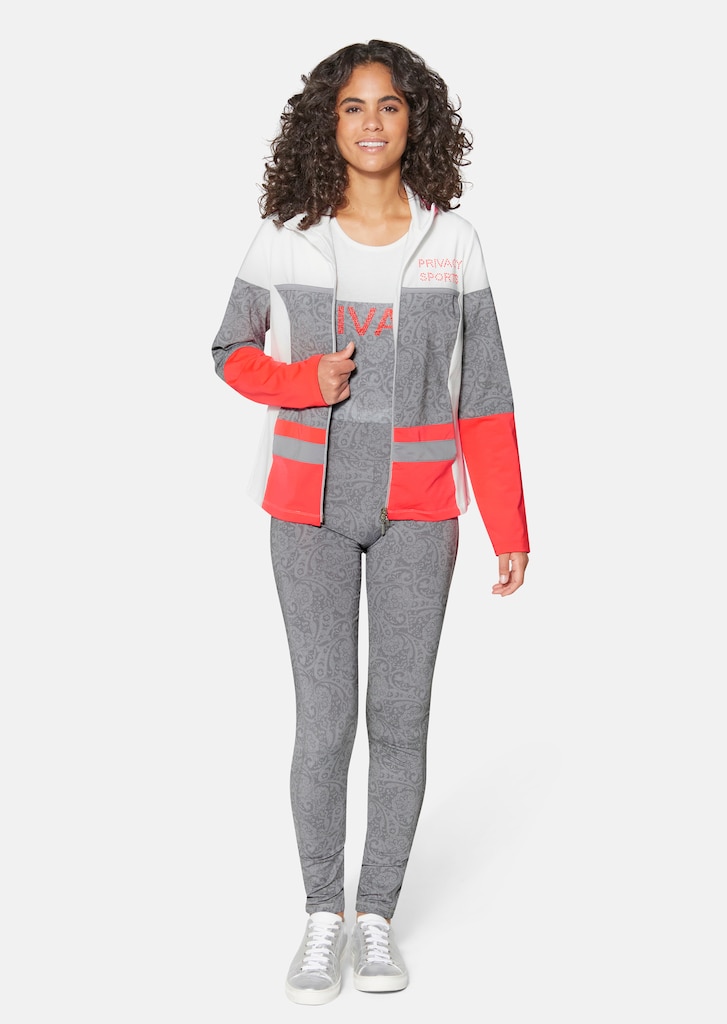 Tracksuit jacket in patchwork look 1