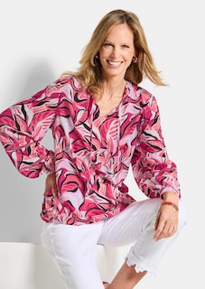 Viskose-Bluse mit Statement-Ärmeln thumbnail 4