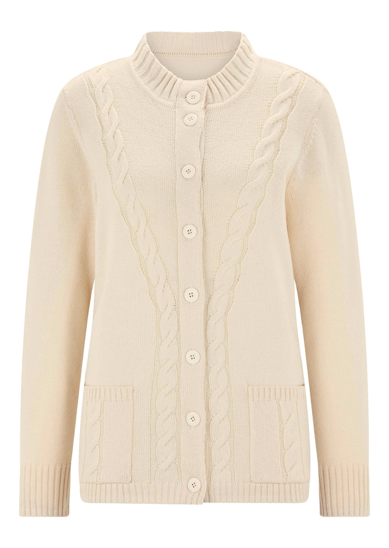 Cardigan avec motif torsadé