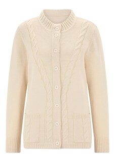 Strickjacke mit platziertem Zopfmuster thumbnail 2
