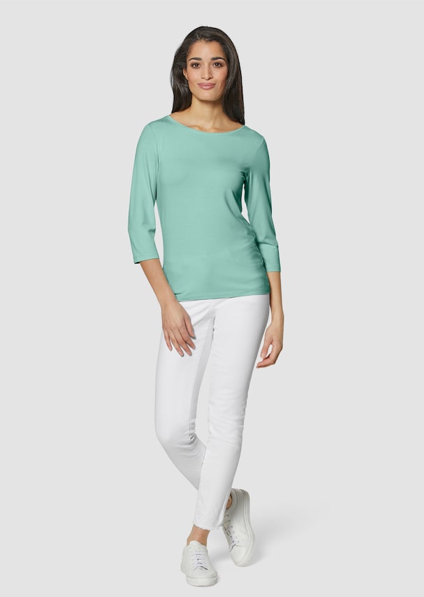 Top with boat neckline