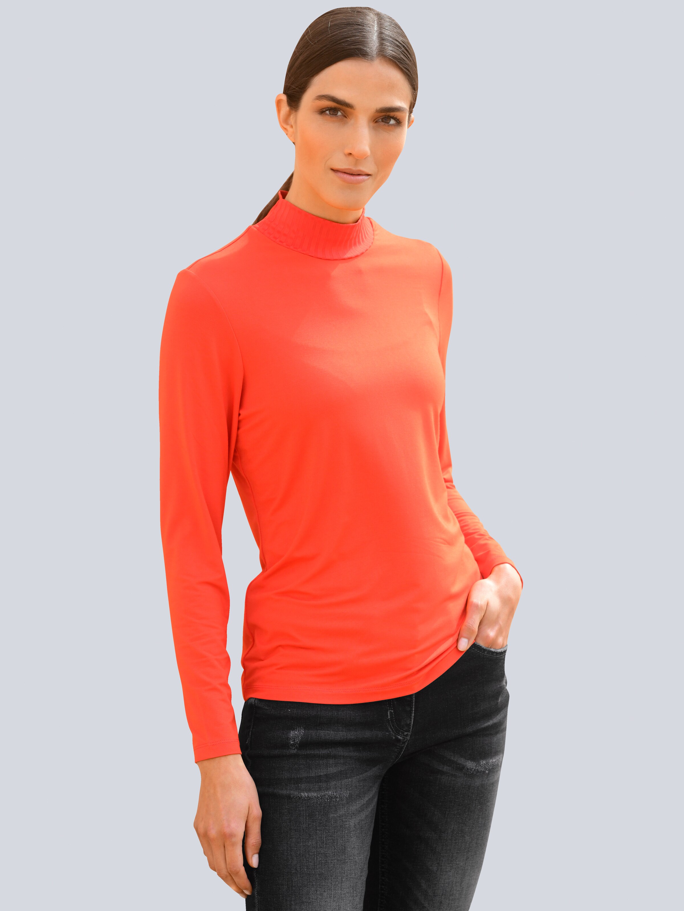 Shirt mit Rippenkragen 2