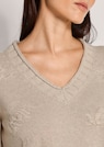 Strickpullover mit tonigem Floral-Muster thumbnail 5