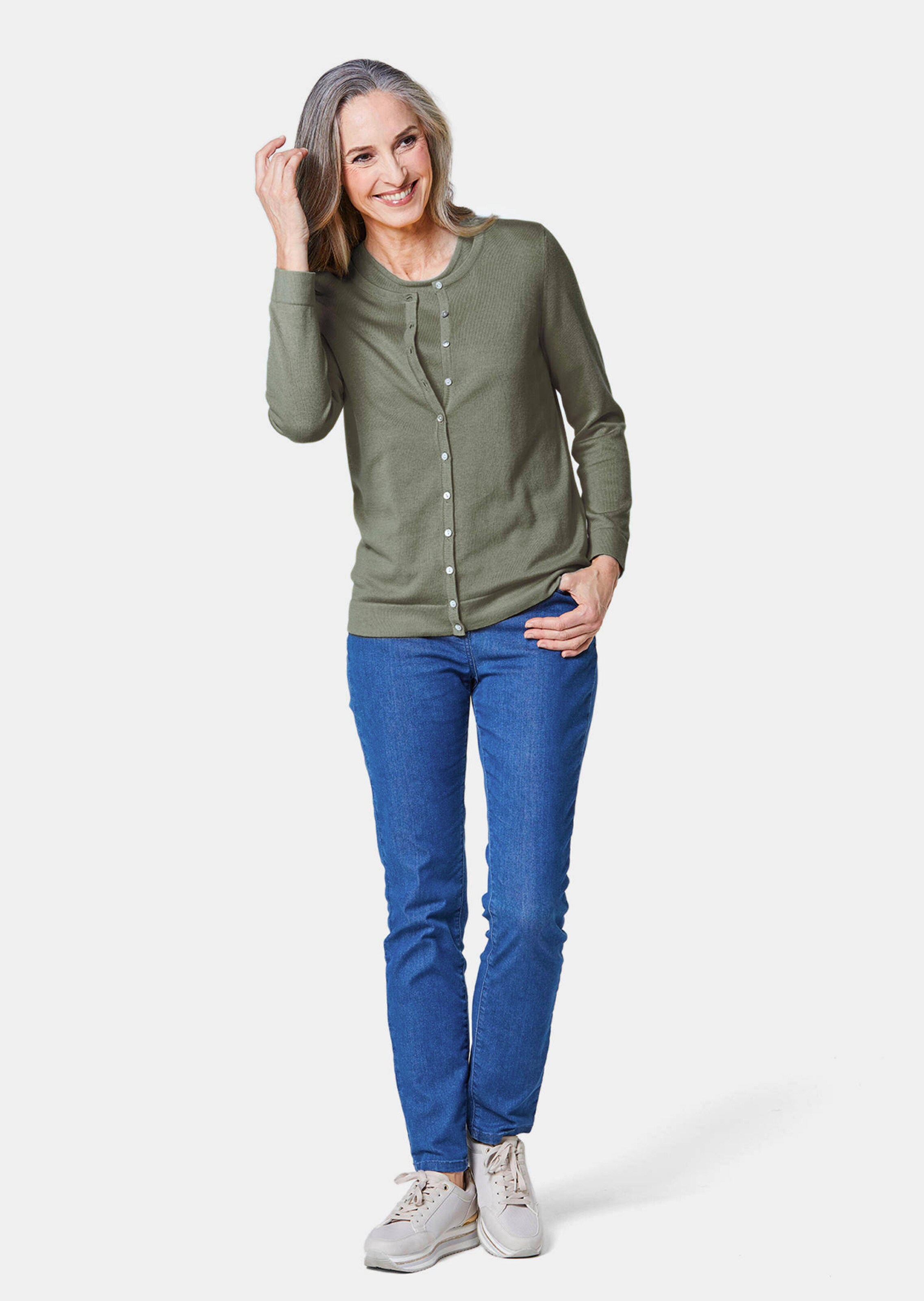 Ensemble en maille - kaki - Gr. 56 de Goldner Fashion