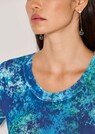 Kurzarm-Pullover aus Feinstrick mit Allover-Print thumbnail 6