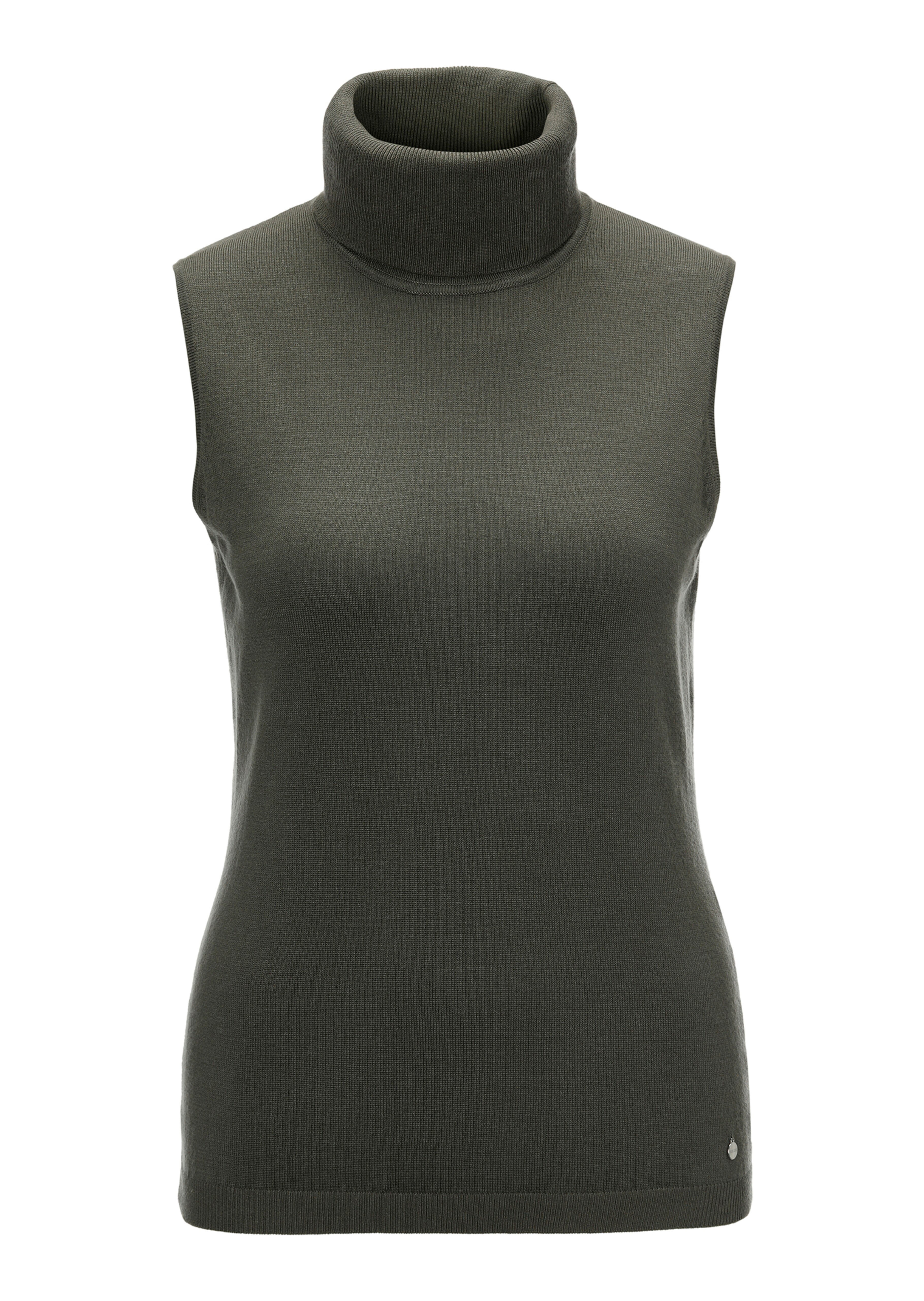 Sleeveless turtleneck jumper