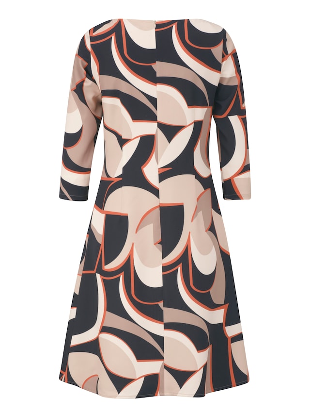 Kleid in grafischem Dessin 4