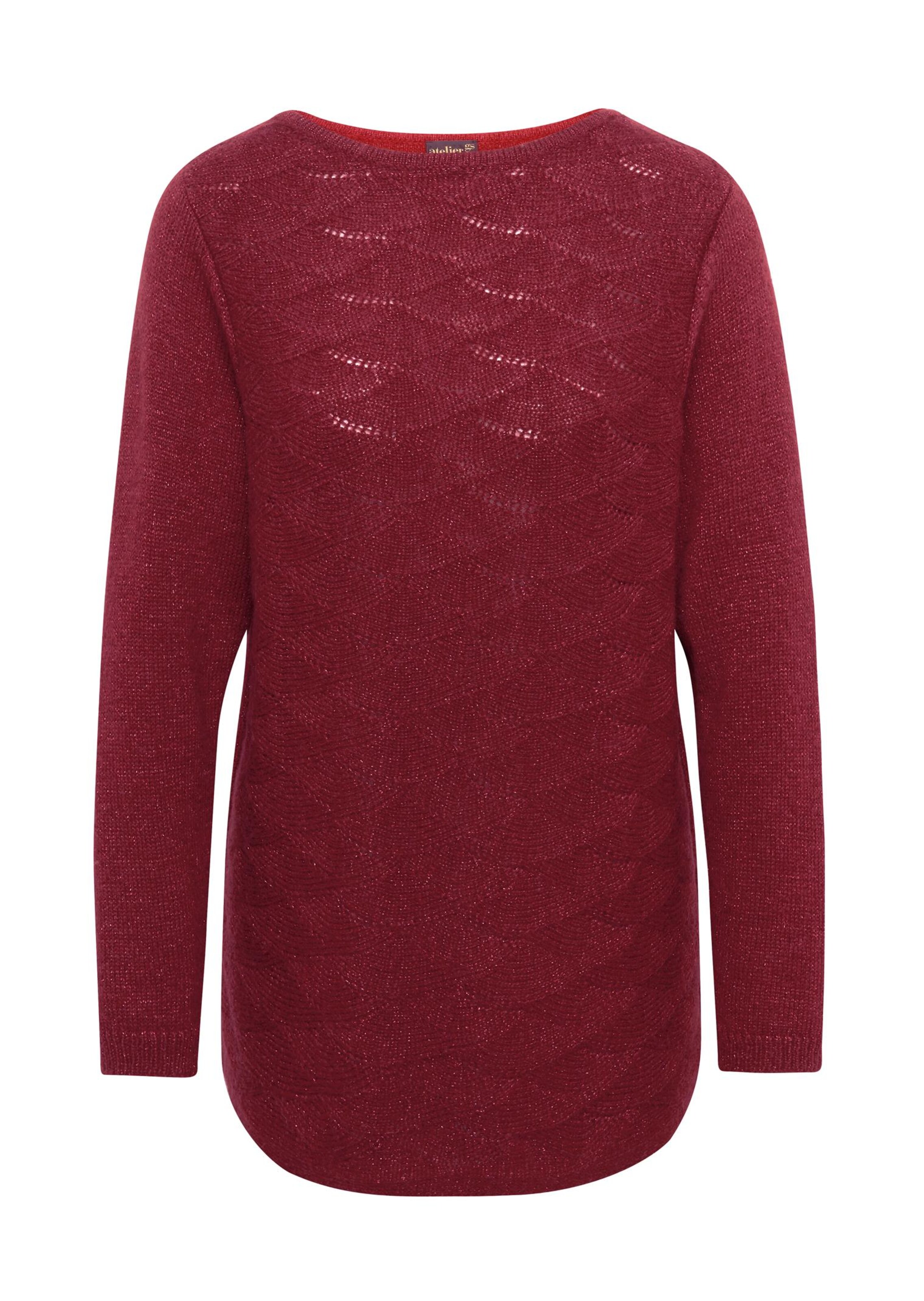 Pull en tricot entièrement ajouré - bordeaux - Gr. 54 de Goldner Fashion