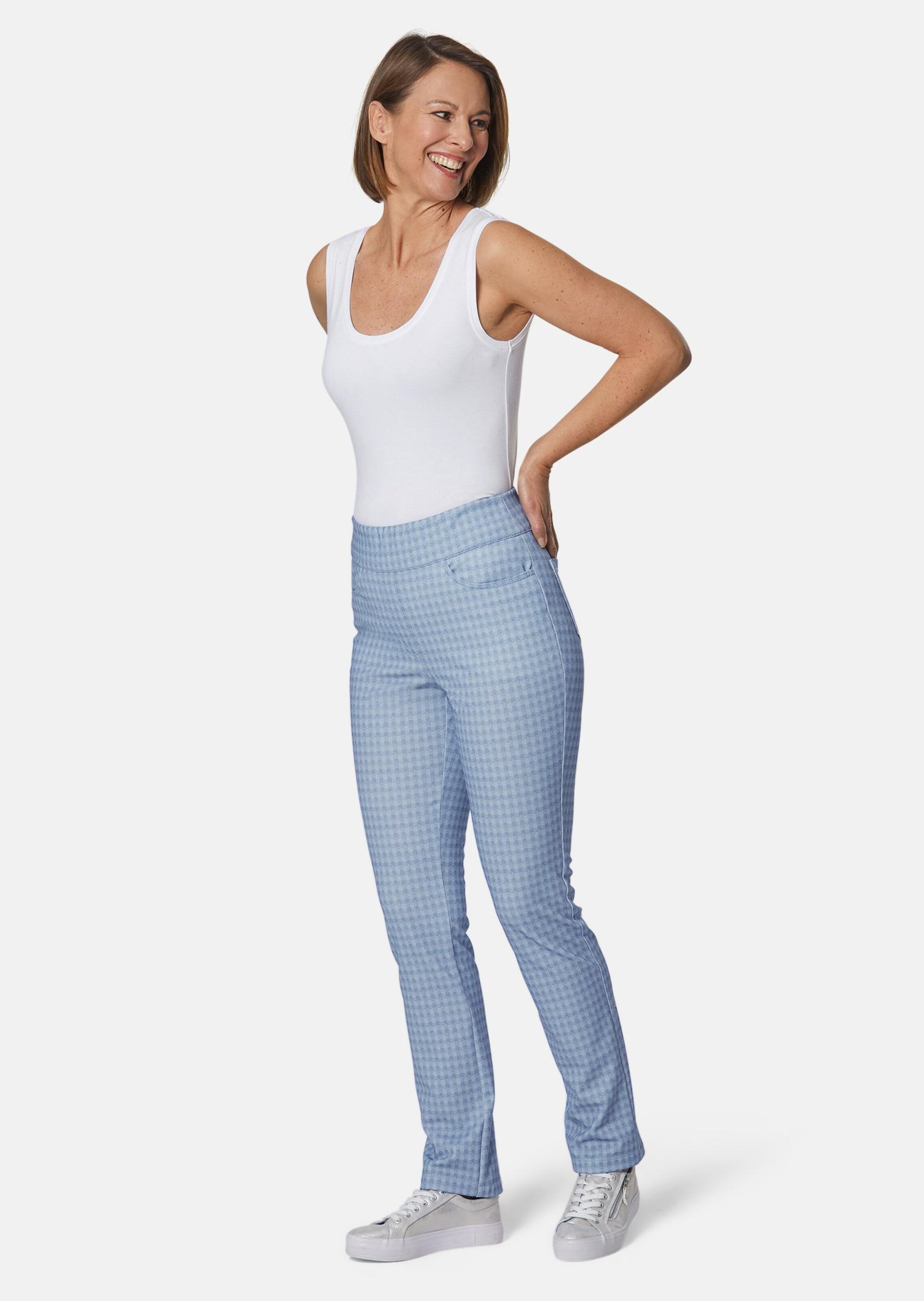 Pantalon ventre plat - bleu clair / bleu clair - Gr. 285 de Goldner Fashion