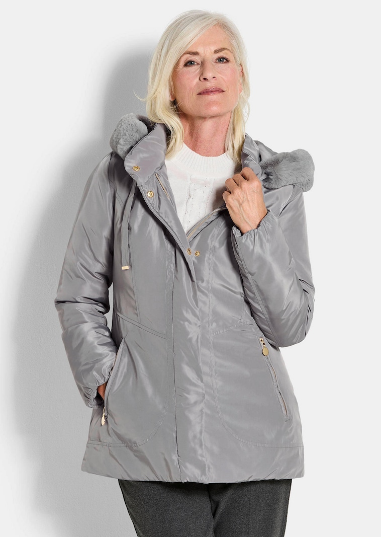 Kurzmantel mit Webpelz