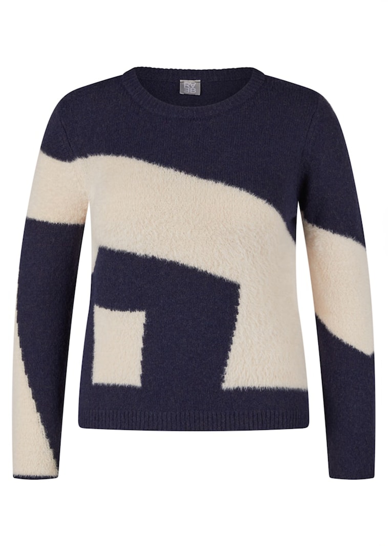 Pull en tricot et fil plume