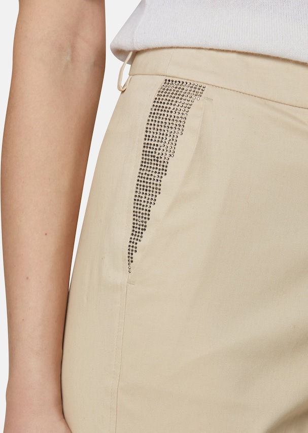 Slim-fit trousers with rhinestone accents 4
