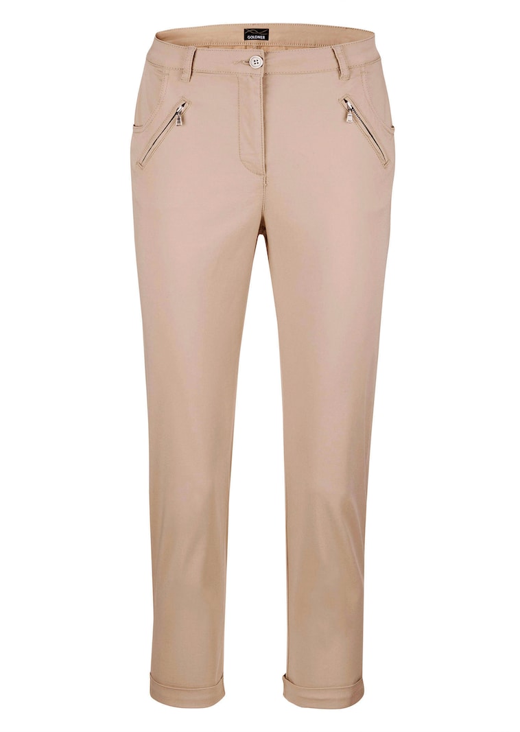 Pantalon chino LOUISA ultra-doux, en longueur cheville