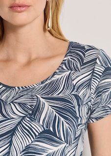 Viskoseshirt mit grafischem Blattprint thumbnail 5