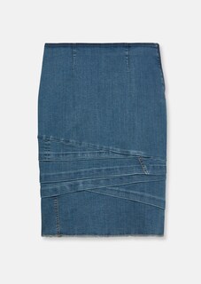 Denim skirt with fringes thumbnail 6