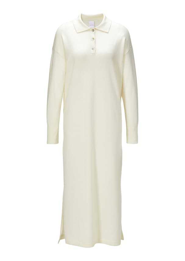Polo dress in soft fine knit in a fashionable midi length