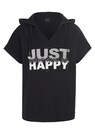 Ärmelloses Sweatshirt mit Statement-Print und Ziersteinen thumbnail 1
