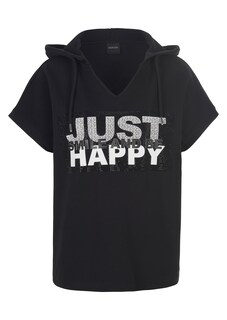 Ärmelloses Sweatshirt mit Statement-Print und Ziersteinen thumbnail 1