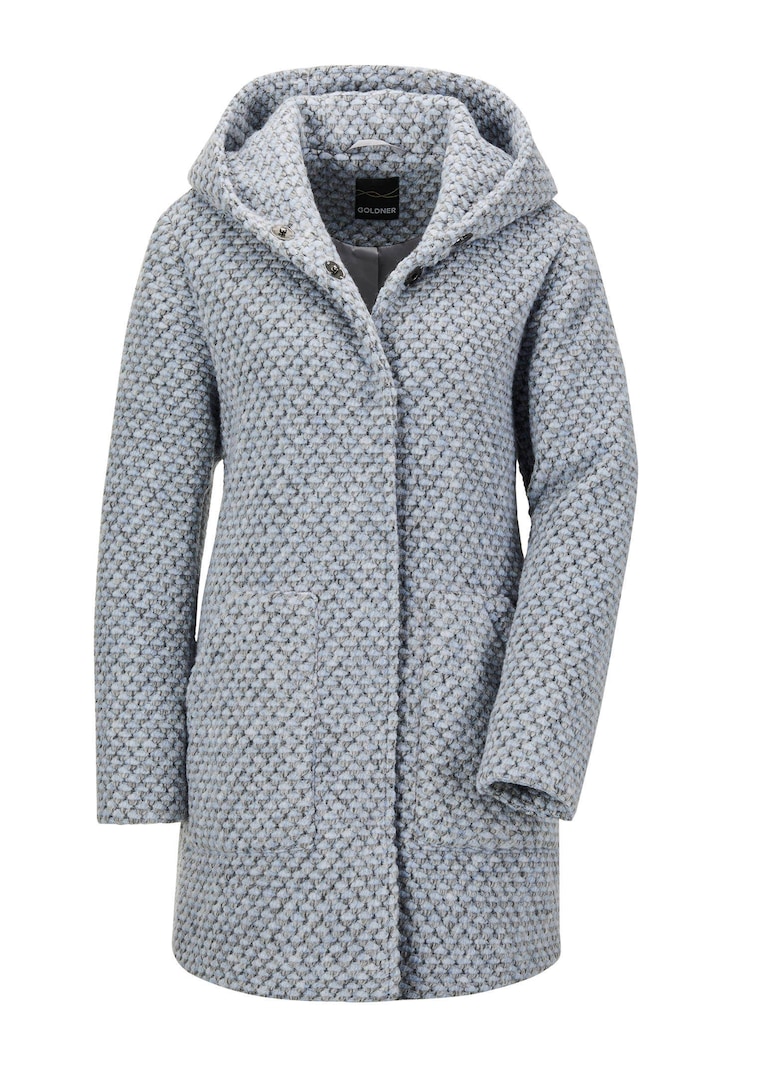 Villaa sisältävä kaksivärinen lyhyt takki