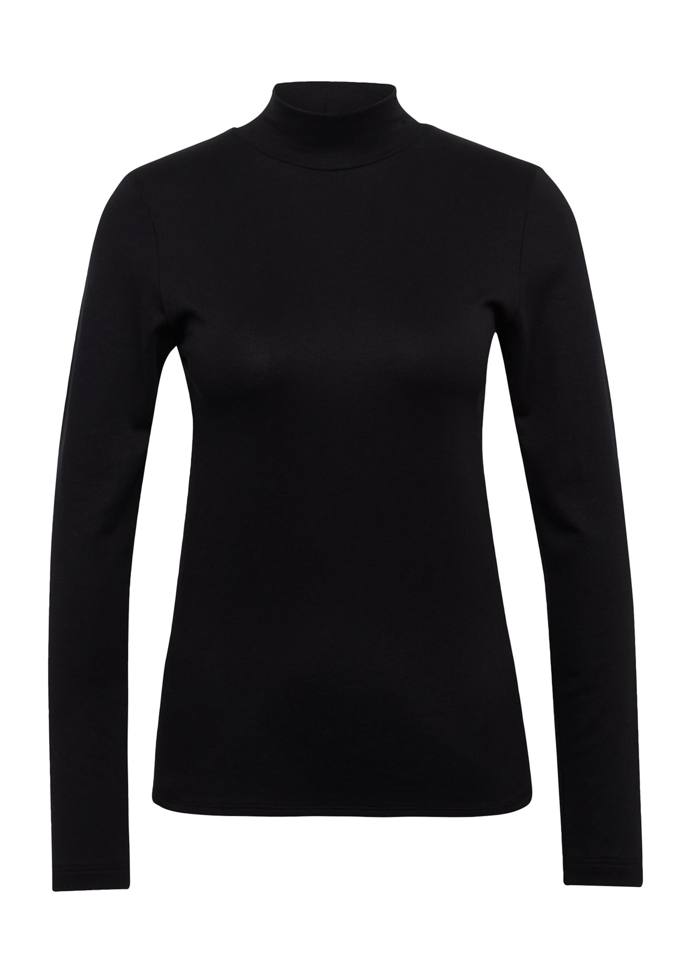 T-shirt à col droit à manches longues - noir - Gr. 50 de Goldner Fashion