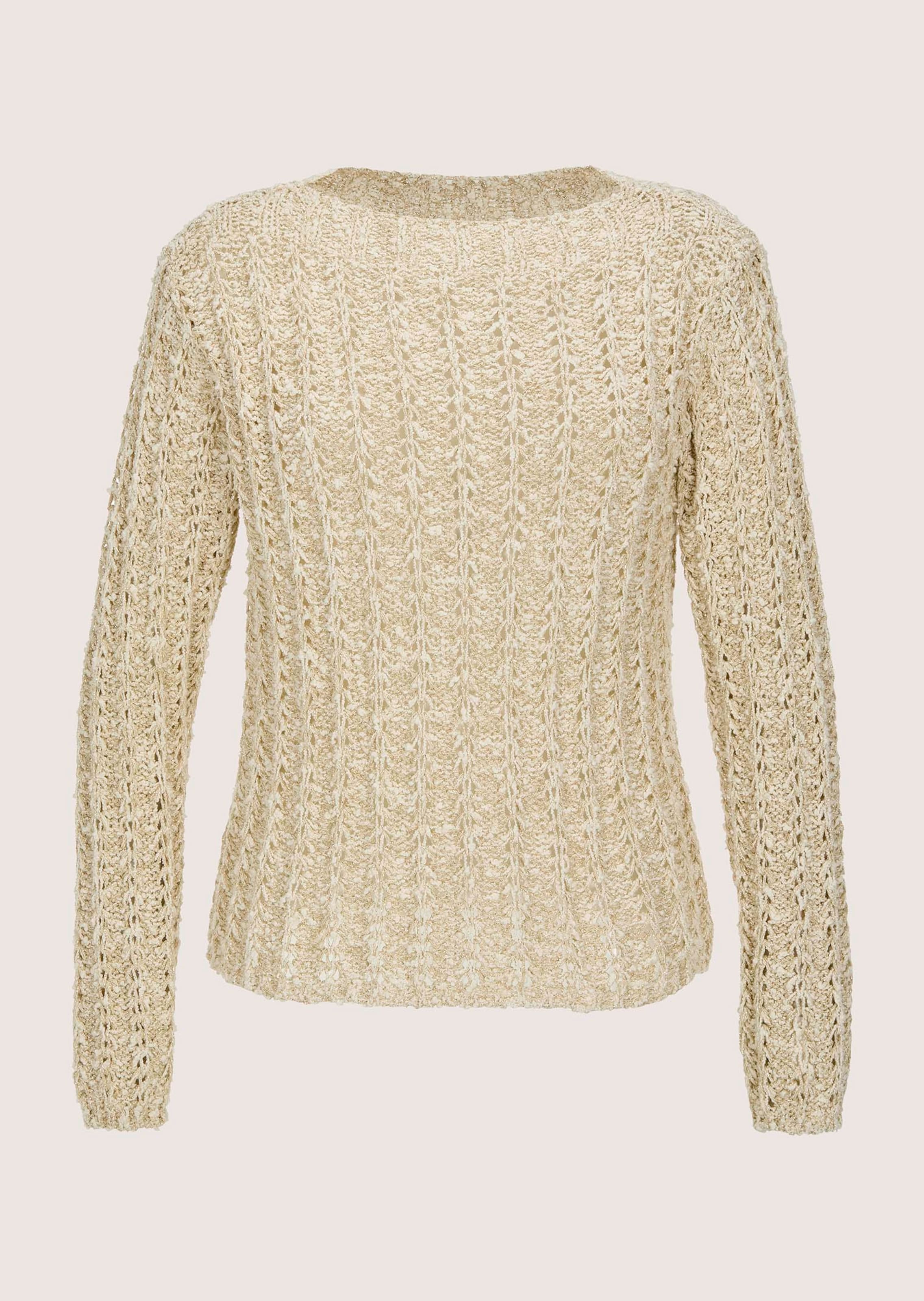 Pullover mit durchbrochenem Rippenmuster