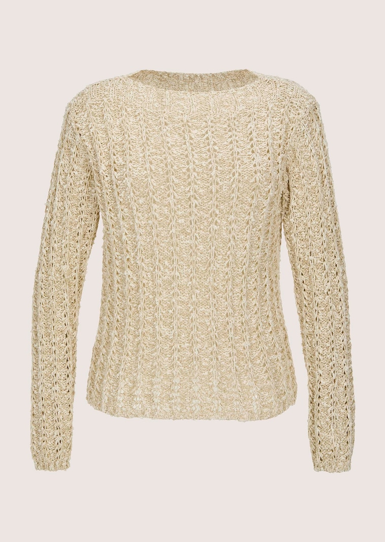 Pullover mit durchbrochenem Rippenmuster