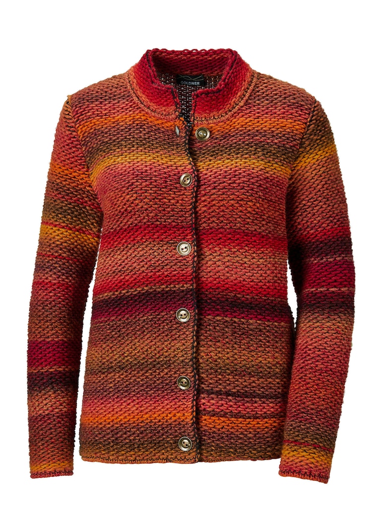 Cardigan en milleraies multicolores