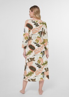 Nachtkleid mit Blätterprint und Raff-Effekt thumbnail 3