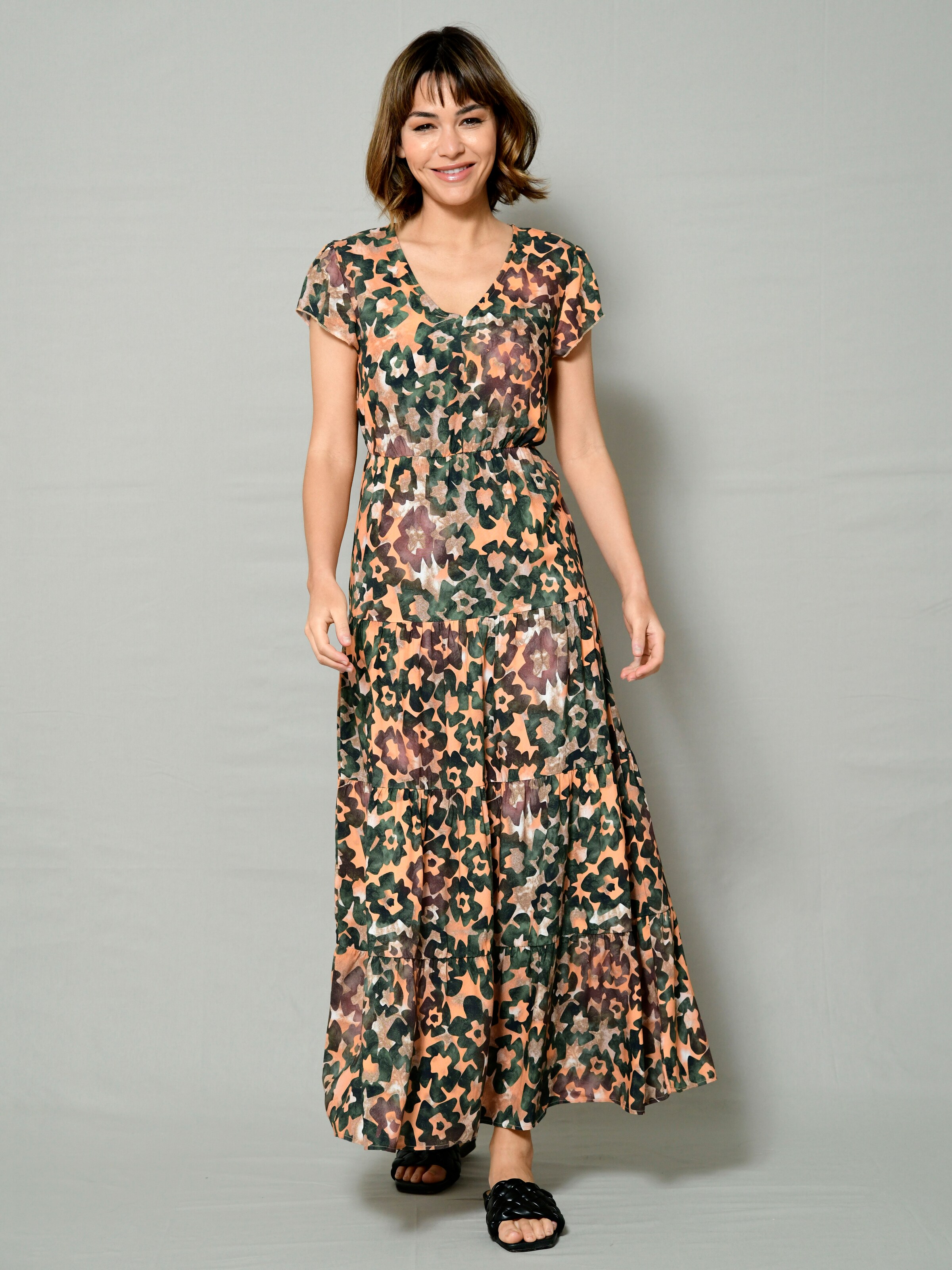 Strandkleid in allover Blumendruck