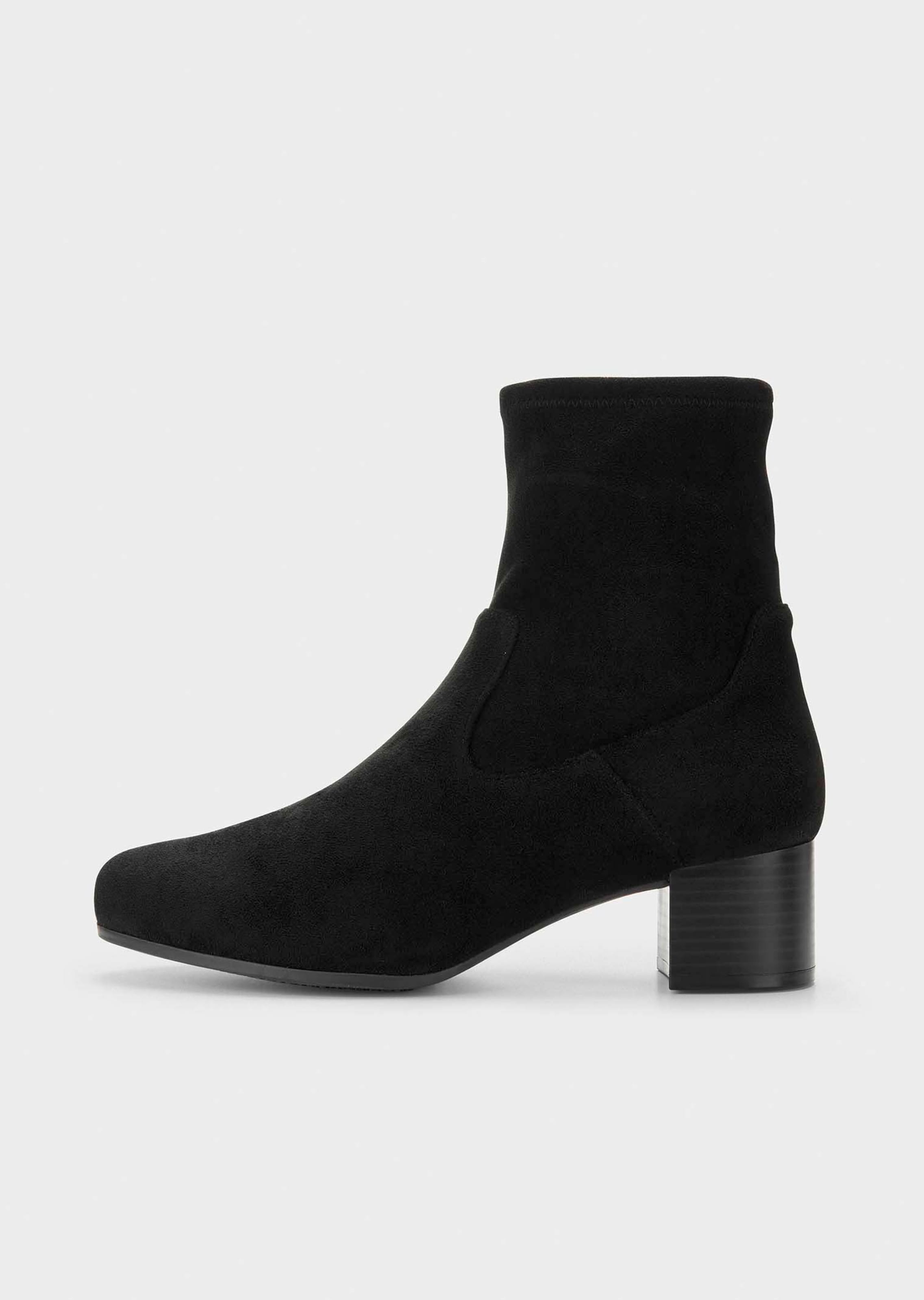 Bottines aspect cuir suédé