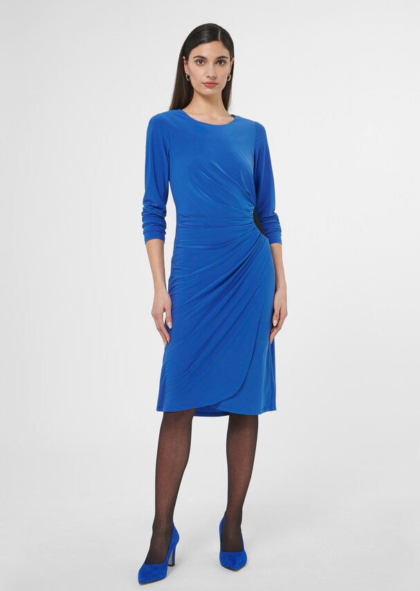 Long-sleeved dress with side gathers 1