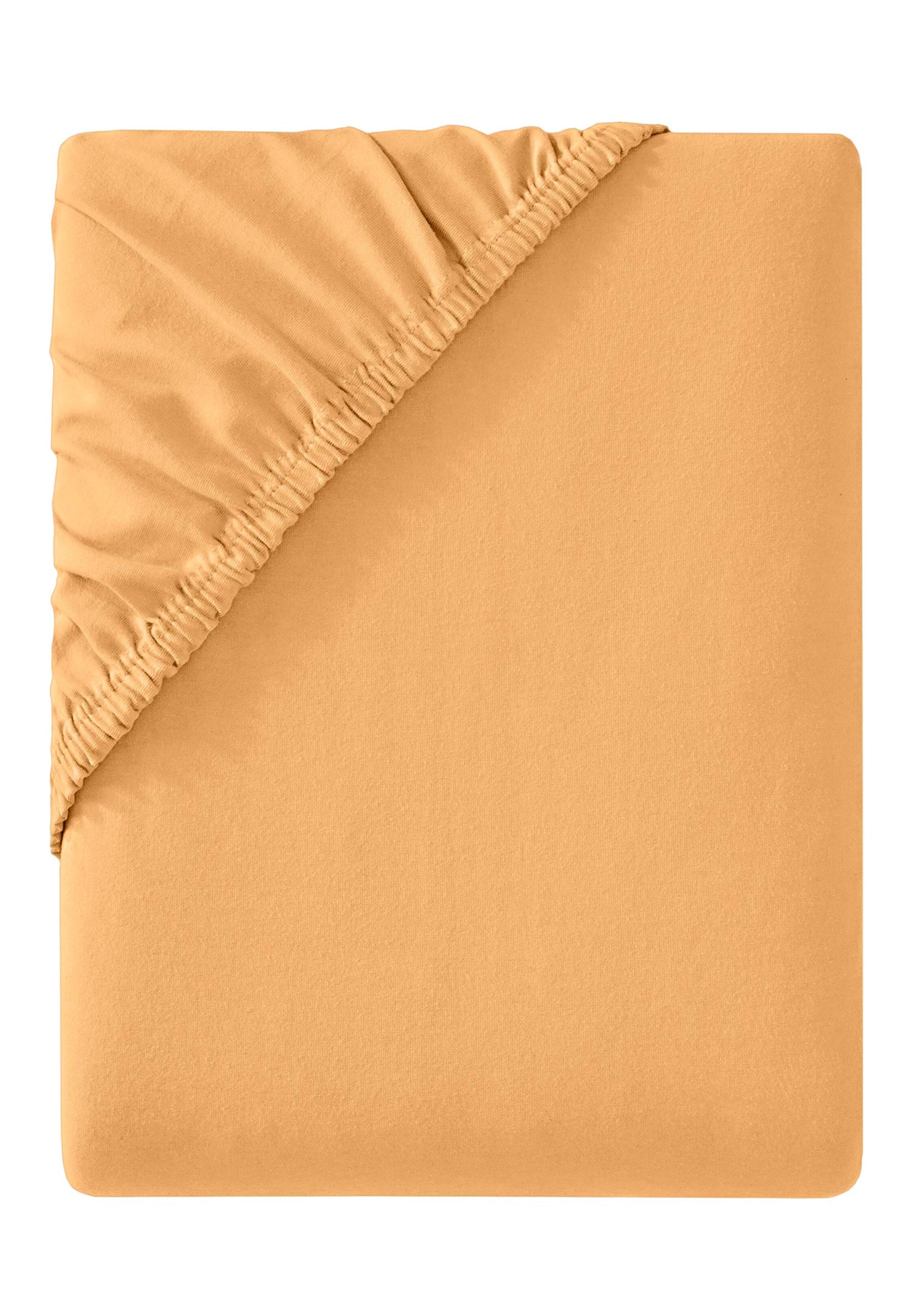 Drap-housse en jersey extensible - cognac - Gr. 90-100 x 190-220 cm de Goldner Fashion