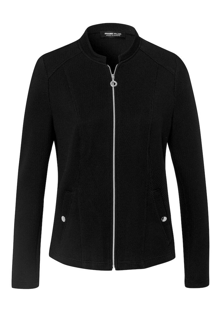 Jersey blazer met ritssluiting