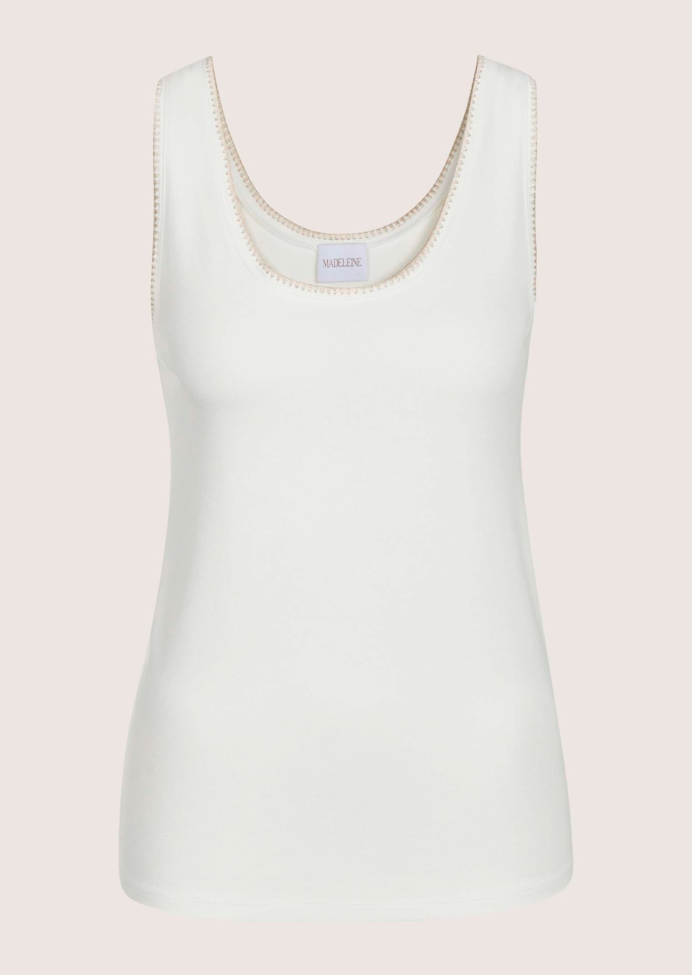 Top with metallic yarn