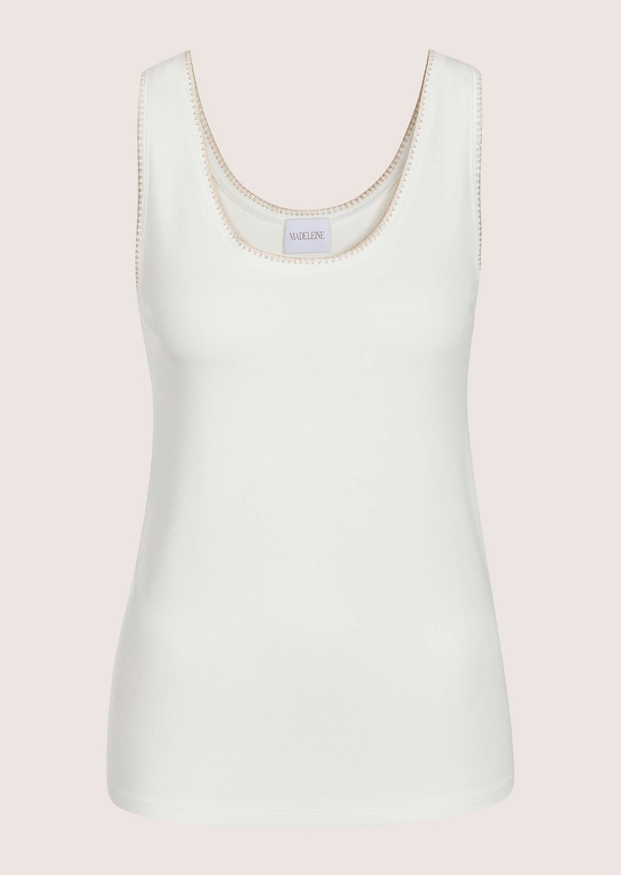 Top with metallic yarn