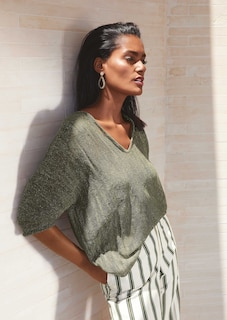 Leichter Sommerpullover mit Glanz thumbnail 2